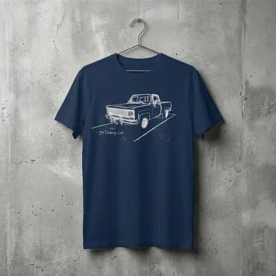 1973 Chevy C10 Squarebody Pickup Truck Premium T-shirt | Vintage Truck Tee